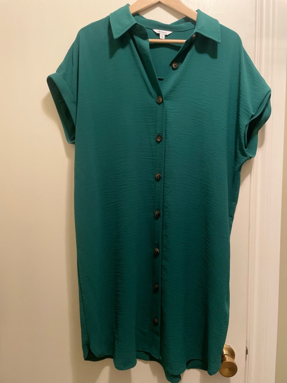Reitmans Teal Green Button-Front Tunic
